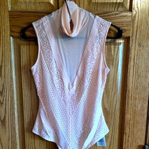 Guess peach sheer bodysuit